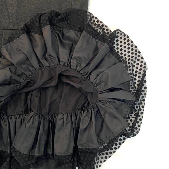 Kirna Zabete Target grey mini dress Womens 2 zipper Polka dot tulle party retro - Picture 8 of 9